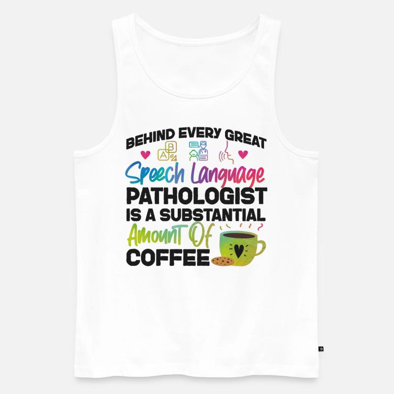 Speech Therapist Therapy Assistant - Männer Premium Bio Tank Top - Weiß