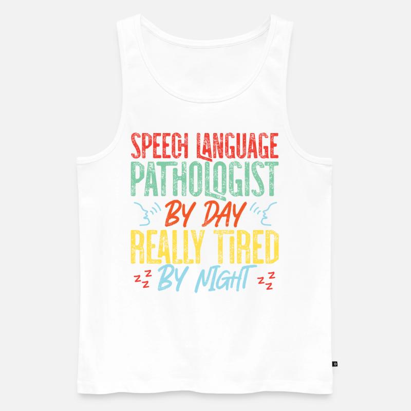 Speech Therapist Therapy Assistant - Männer Premium Bio Tank Top - Weiß