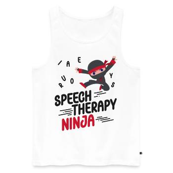 Speech Therapist Therapy Assistant - Men's Premium Organic Tank Top - white - Front - Michal (187cm)