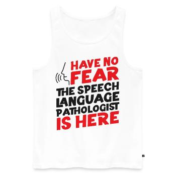 Speech Therapist Therapy Assistant - Männer Premium Bio Tank Top - Weiß - Vorne - Michal (187cm)