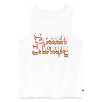 Speech Therapist Therapy Assistant - Männer Premium Bio Tank Top - Weiß - Vorne - Michal (187cm)