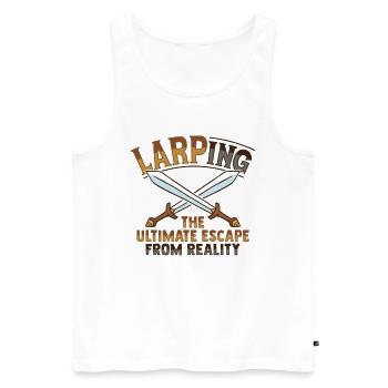 LARP RPG RPG Design for a Larper - Men's Premium Organic Tank Top - white - Front - Michal (187cm)