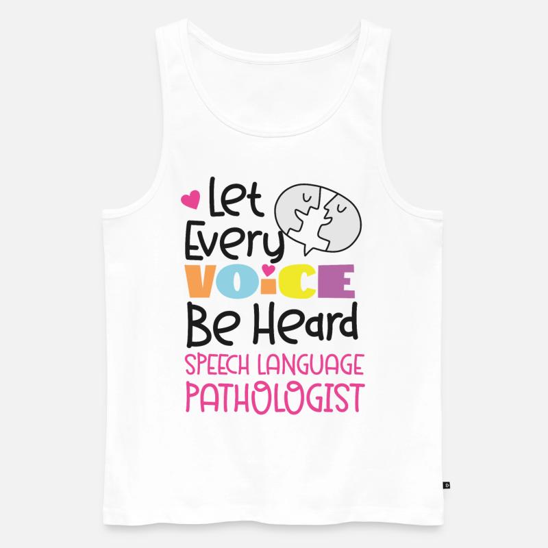 Speech Therapist Therapy Assistant - Männer Premium Bio Tank Top - Weiß