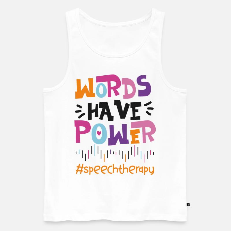 Speech Therapist Therapy Assistant - Männer Premium Bio Tank Top - Weiß