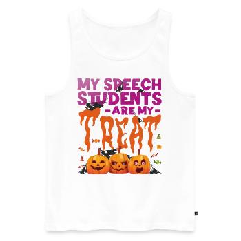 Speech Therapist Therapy Assistant - Männer Premium Bio Tank Top - Weiß - Vorne - Michal (187cm)