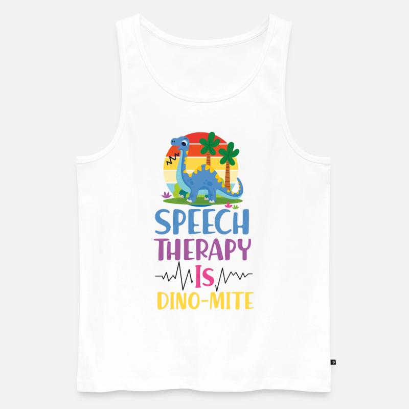 Speech Therapist Therapy Assistant - Männer Premium Bio Tank Top - Weiß