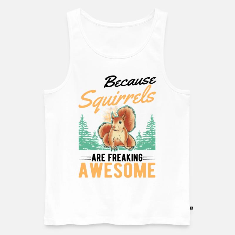 Eichhörnchen Geschenk Squirrel Grauhörnchen - Männer Premium Bio Tank Top - Weiß
