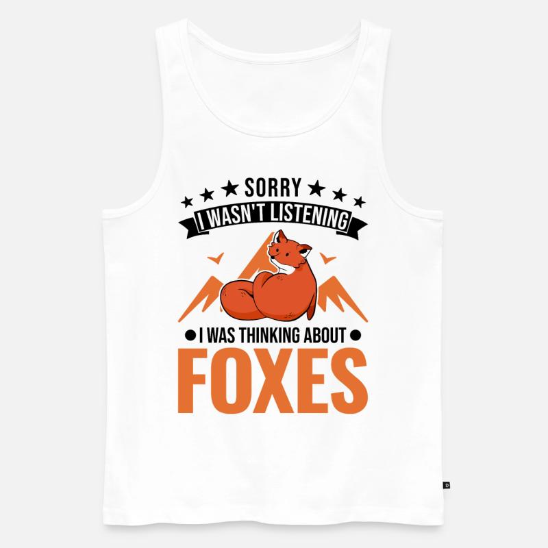Fuchs Geschenk Rotfuchs - Männer Premium Bio Tank Top - Weiß