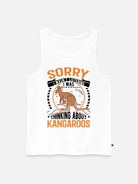 Australian Kangaroo Australia Kangaroo - Men's Premium Organic Tank Top - white