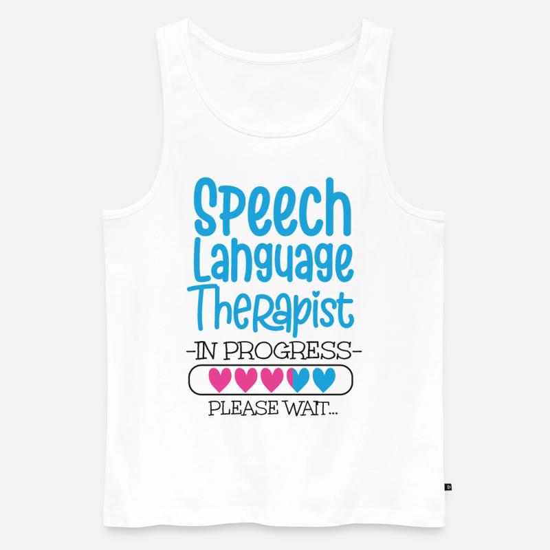 Speech Therapist Therapy Assistant - Männer Premium Bio Tank Top - Weiß