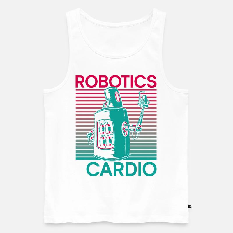Robot Robotics Engineer Robotics - Männer Premium Bio Tank Top - Weiß