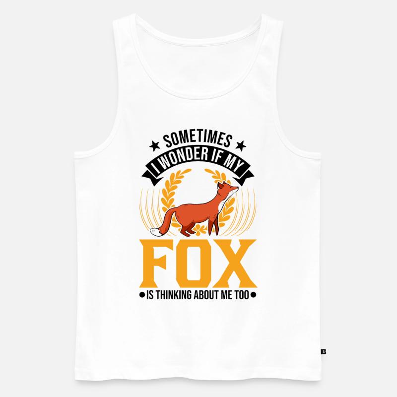 Fuchs Geschenk Rotfuchs - Männer Premium Bio Tank Top - Weiß