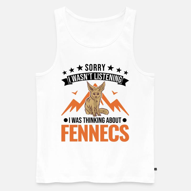 Fennek Geschenk Wüstenfuchs Fennec - Männer Premium Bio Tank Top - Weiß