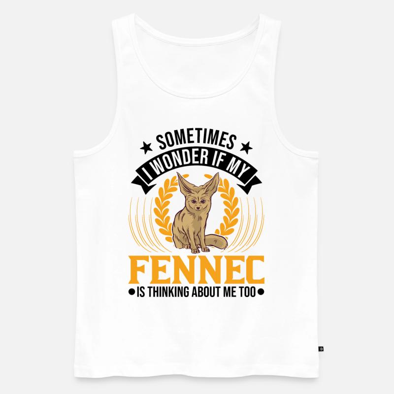 Fennek Geschenk Fennec Wüstenfuchs - Männer Premium Bio Tank Top - Weiß