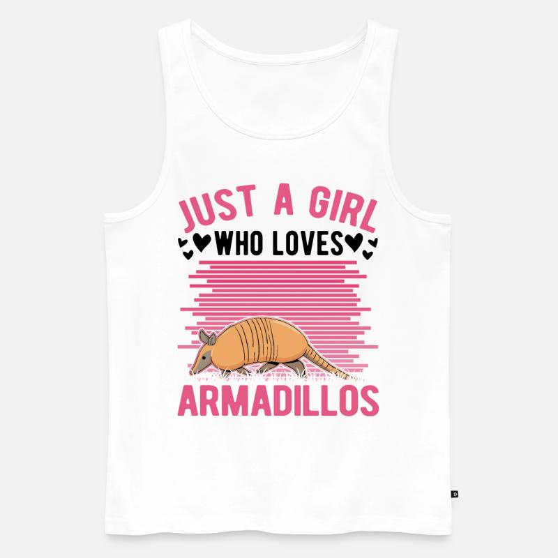 Gürteltier Mädchen Armadillo - Männer Premium Bio Tank Top - Weiß