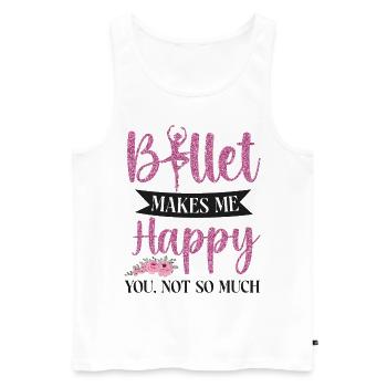 Ballet Dancer Dance Girl Ballerina - Männer Premium Bio Tank Top - Weiß - Vorne - Michal (187cm)