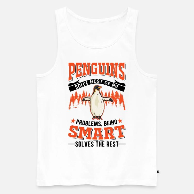 Pinguin Geschenk Penguin - Männer Premium Bio Tank Top - Weiß