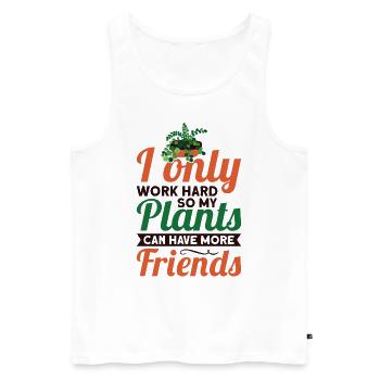Funny plant saying for you a plant - Men's Premium Organic Tank Top - white - Front - AI Model Male 178 light (178cm)