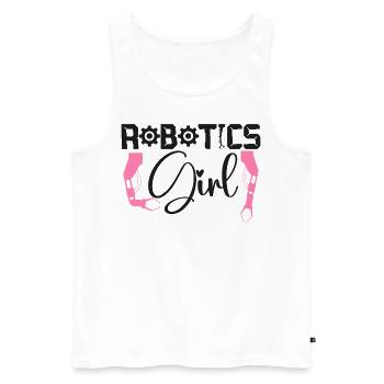 Robot Robotics Engineer Female - Men's Premium Organic Tank Top - white - Front - Michal (187cm)