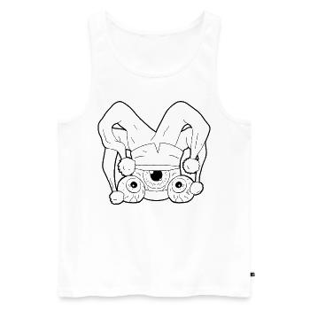 Clowncore Aesthetic Jester Clown Weirdcore - Männer Premium Bio Tank Top - Weiß - Vorne - AI Model Male 178 light (178cm)