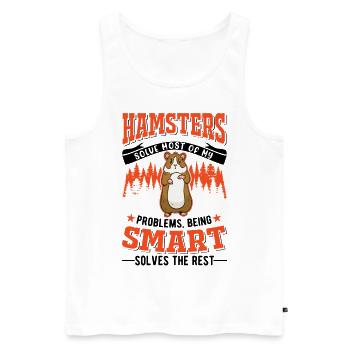 Hamster owner Golden hamster hamster - Men's Premium Organic Tank Top - white - Front - AI Model Male 178 light (178cm)