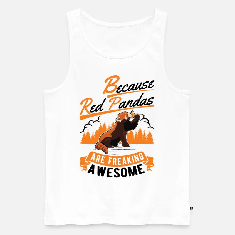Roter Panda Geschenk Red Panda - Männer Premium Bio Tank Top - Weiß
