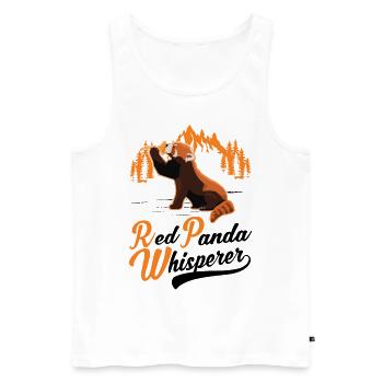 Roter Panda Flüsterer Red Panda Whisperer - Débardeur bio Premium Homme - blanc - Devant - Michal (187cm)