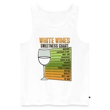 Weißwein Süße Diagramm Design für einen - Männer Premium Bio Tank Top - Weiß - Vorne - Michal (187cm)
