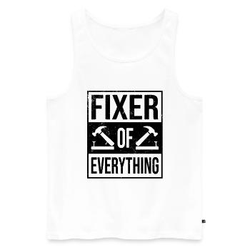 Fixer Of Everything Car Lover Automobile Mechanic - Men's Premium Organic Tank Top - white - Front - AI Model Male 178 light (178cm)