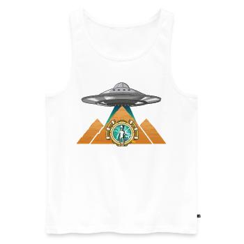 Ancient Astronaut Egyptian Pyramid For Anthropolog - Männer Premium Bio Tank Top - Weiß - Vorne - Michal (187cm)