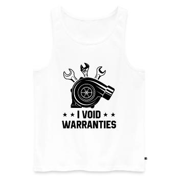 I Void Warranties Car Lover Mechanic Vehicle Techn - Men's Premium Organic Tank Top - white - Front - Michal (187cm)