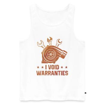 I Void Warranties Car Lover Mechanic Vehicle Techn - Men's Premium Organic Tank Top - white - Front - Michal (187cm)