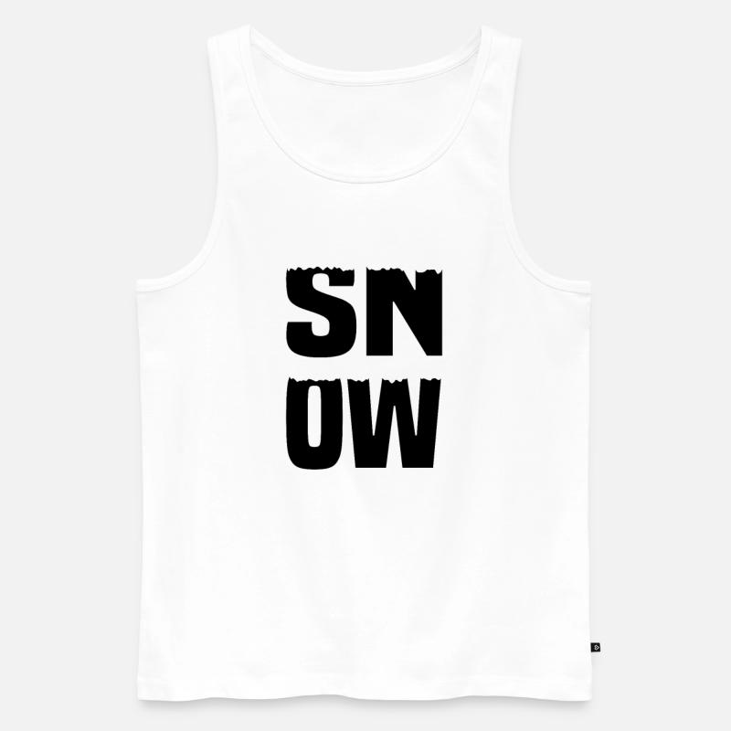 Snow Schnee - Männer Premium Bio Tank Top - Weiß