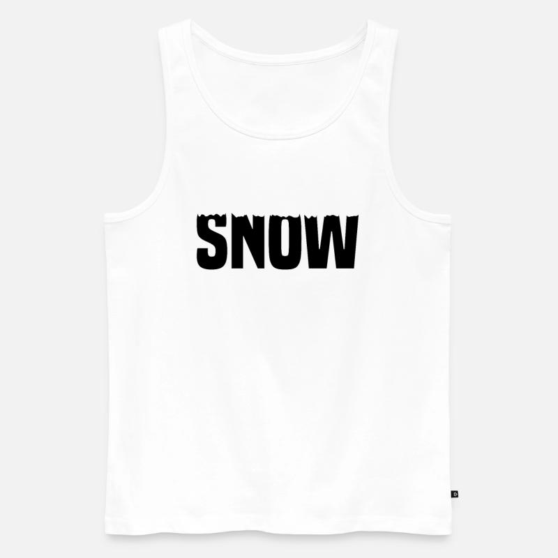 Snow Schnee - Männer Premium Bio Tank Top - Weiß