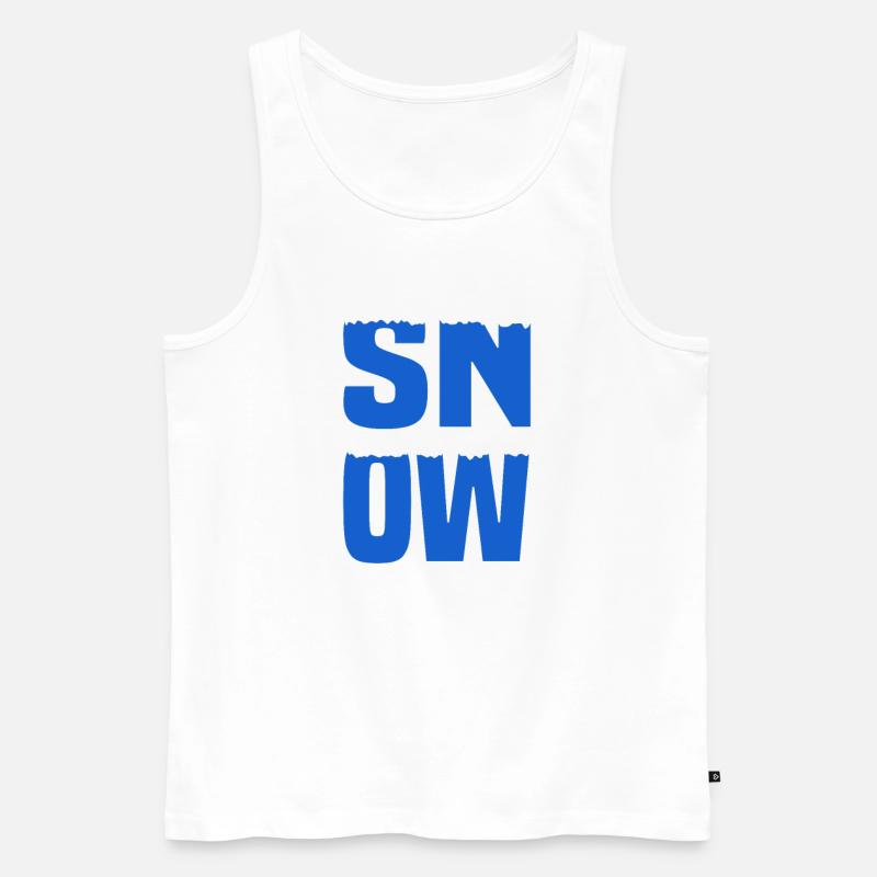 Snow Schnee - Männer Premium Bio Tank Top - Weiß