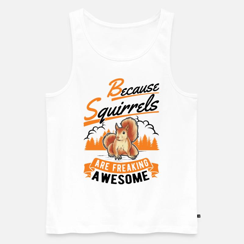 Eichhörnchen Geschenk Squirrel Grauhörnchen - Männer Premium Bio Tank Top - Weiß