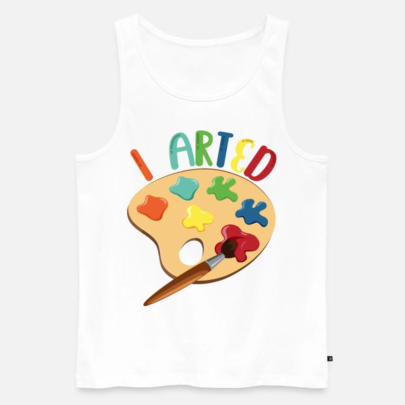 I Arted For Painter - Männer Premium Bio Tank Top - Weiß