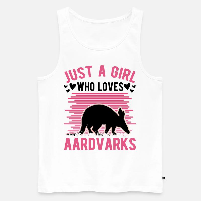 Erdferkel Mädchen Aardvark - Männer Premium Bio Tank Top - Weiß