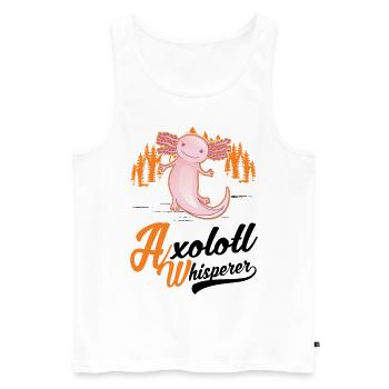 Axolotl Flüsterer Axolotl Whisperer - Männer Premium Bio Tank Top - Weiß - Vorne - Michal (187cm)