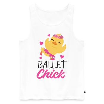 Ballet Danseuse Danse Ballerine - Débardeur bio Premium Homme - blanc - Devant - Michal (187cm)