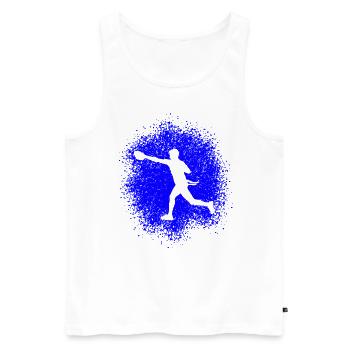 Joueurs de flag football américain Hommes - Débardeur bio Premium Homme - blanc - Devant - Michal (187cm)