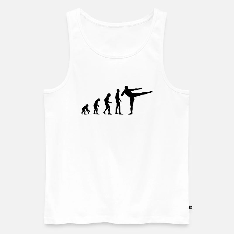 Evolution Kickboxen, MMA, Kampfsport - Männer Premium Bio Tank Top - Weiß