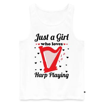 Harfenspieler Harfenist - Männer Premium Bio Tank Top - Weiß - Vorne - Michal (187cm)