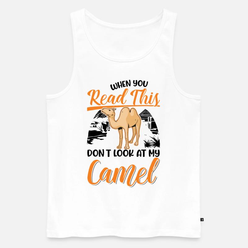 Kamel Geschenk Dromedar Camel Großkamel - Männer Premium Bio Tank Top - Weiß