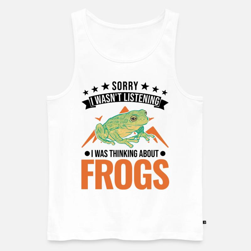 Frosch Geschenk Laubfrosch - Männer Premium Bio Tank Top - Weiß