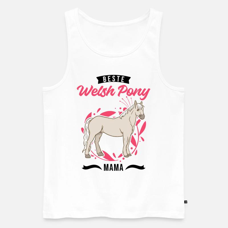 Beste Welsh Pony Mama - Männer Premium Bio Tank Top - Weiß
