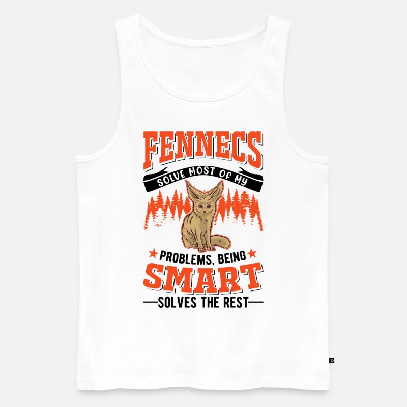 Fennek Geschenk Wüstenfuchs Fennec - Männer Premium Bio Tank Top - Weiß