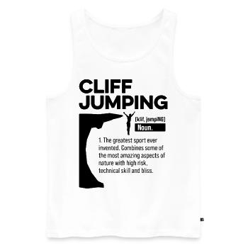 Cliff Jumping Noun Definition Tombstoning Cliff Di - Men's Premium Organic Tank Top - white - Front - AI Model Male 178 light (178cm)