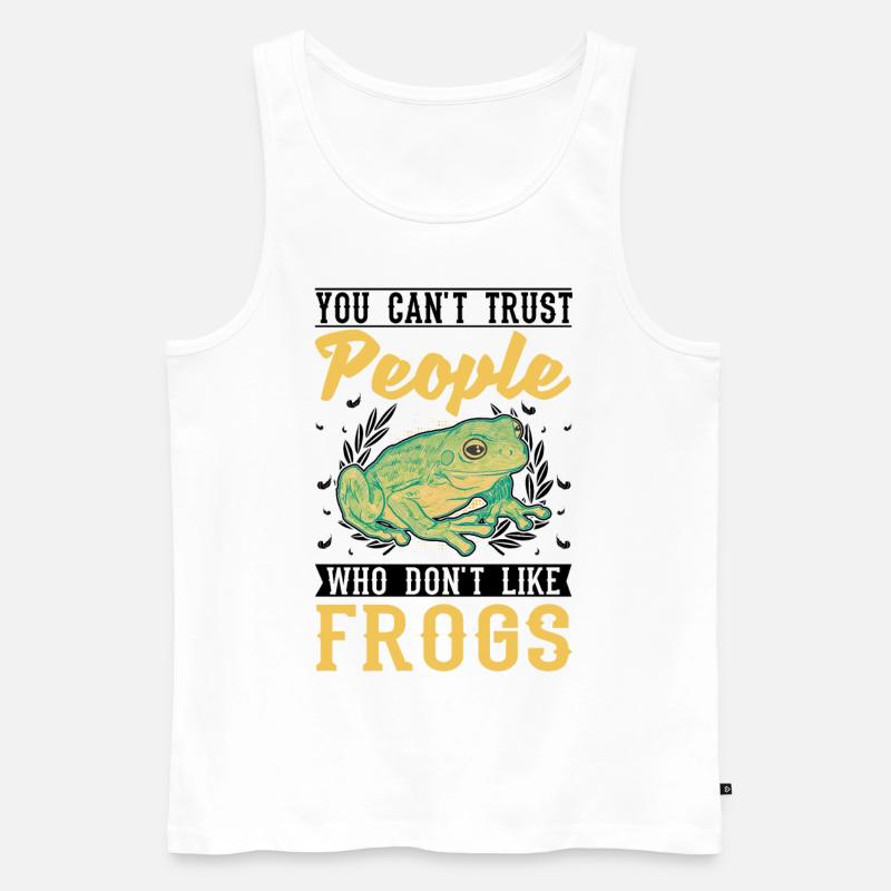 Frosch Geschenk Laubfrosch - Männer Premium Bio Tank Top - Weiß