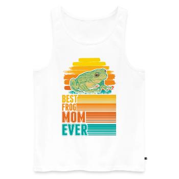 Meilleure maman grenouille - Débardeur bio Premium Homme - blanc - Devant - AI Model Male 178 light (178cm)